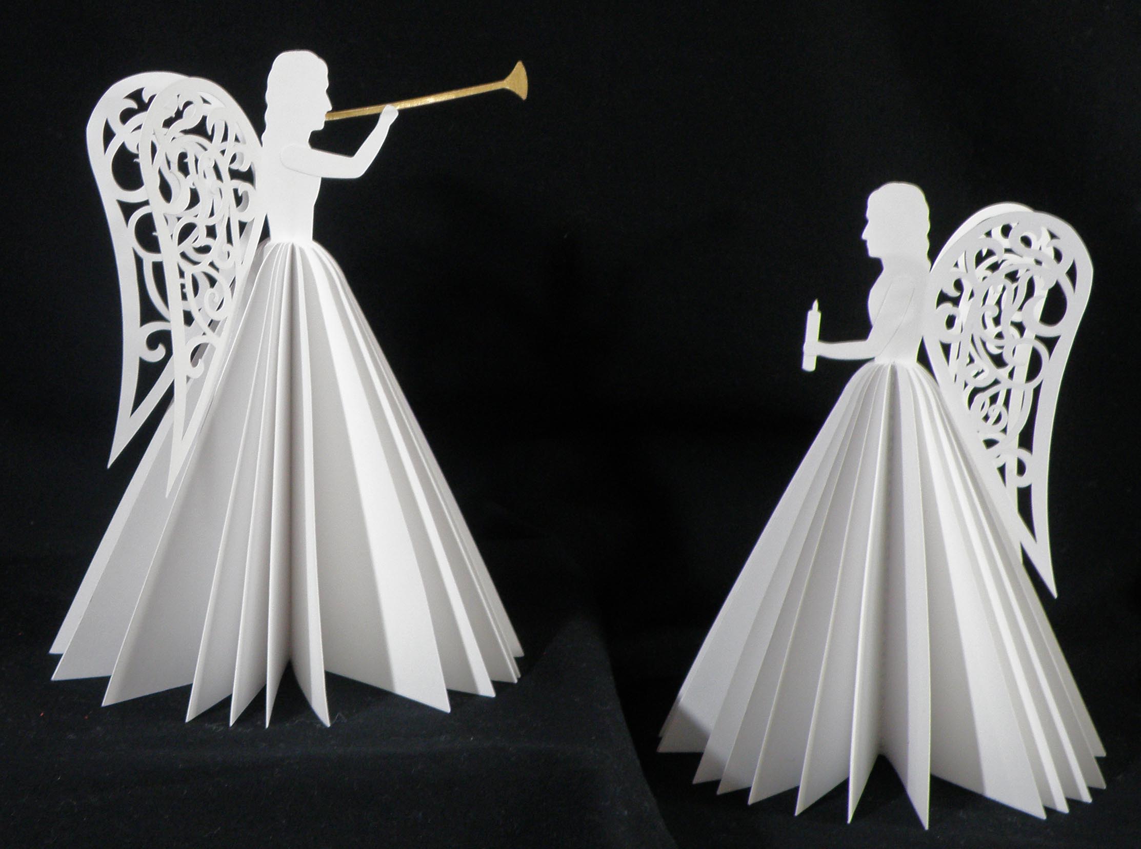Cut out paper angels