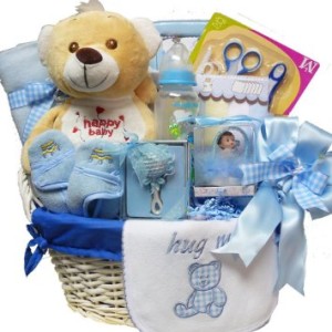 Art of Appreciation Gift Baskets Sweet Baby Special Delivery Gift Basket with Teddy Bear, Boy