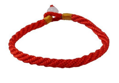 Handmade red string bracelet-Send Adorable Rakhi To Your Brother Staying Abroad