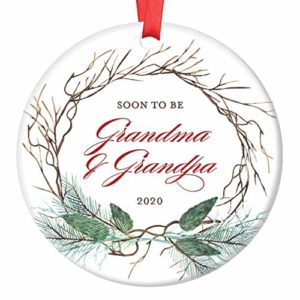 Soon To Be Grandma & Grandpa Christmas Ornament Pregnancy Announcement