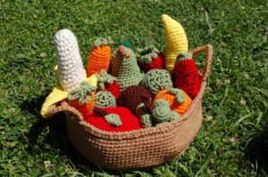 Amigurumi Basket of Fruit and Vegetables