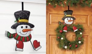 Snowman wreath hanger
