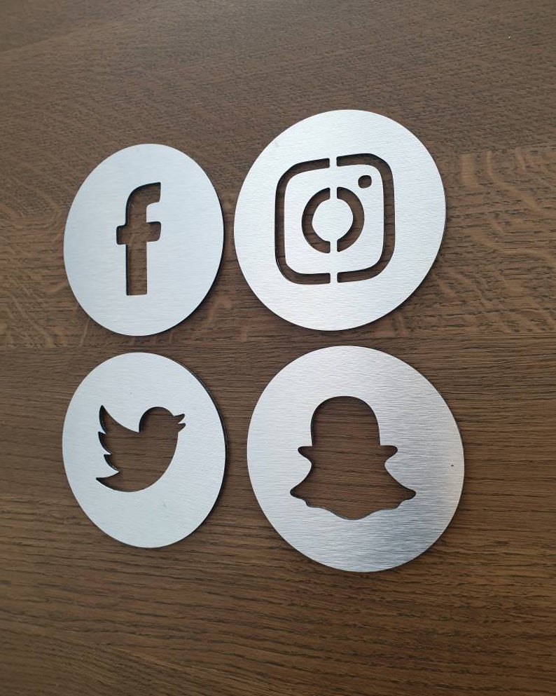 Social media icon stickers