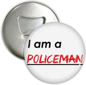 Police badge bottle opener