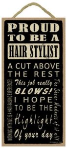 ‘Proud to be a Hairstylist’ Wood Sign Plaque